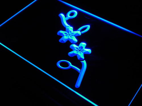 JAPANESE FLOWERS Display Gift Neon Light Sign